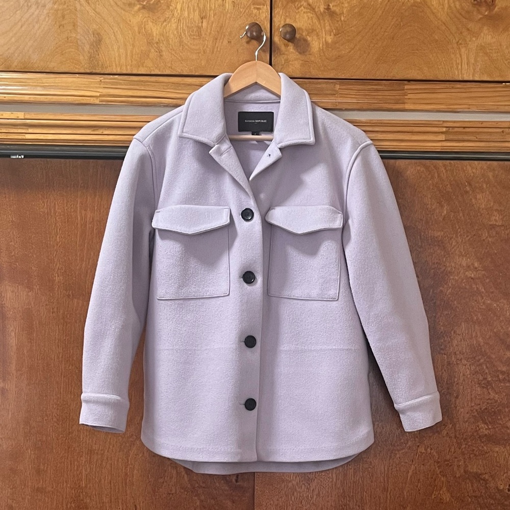 Banana Republic Lilac Purple Shirt Jacket